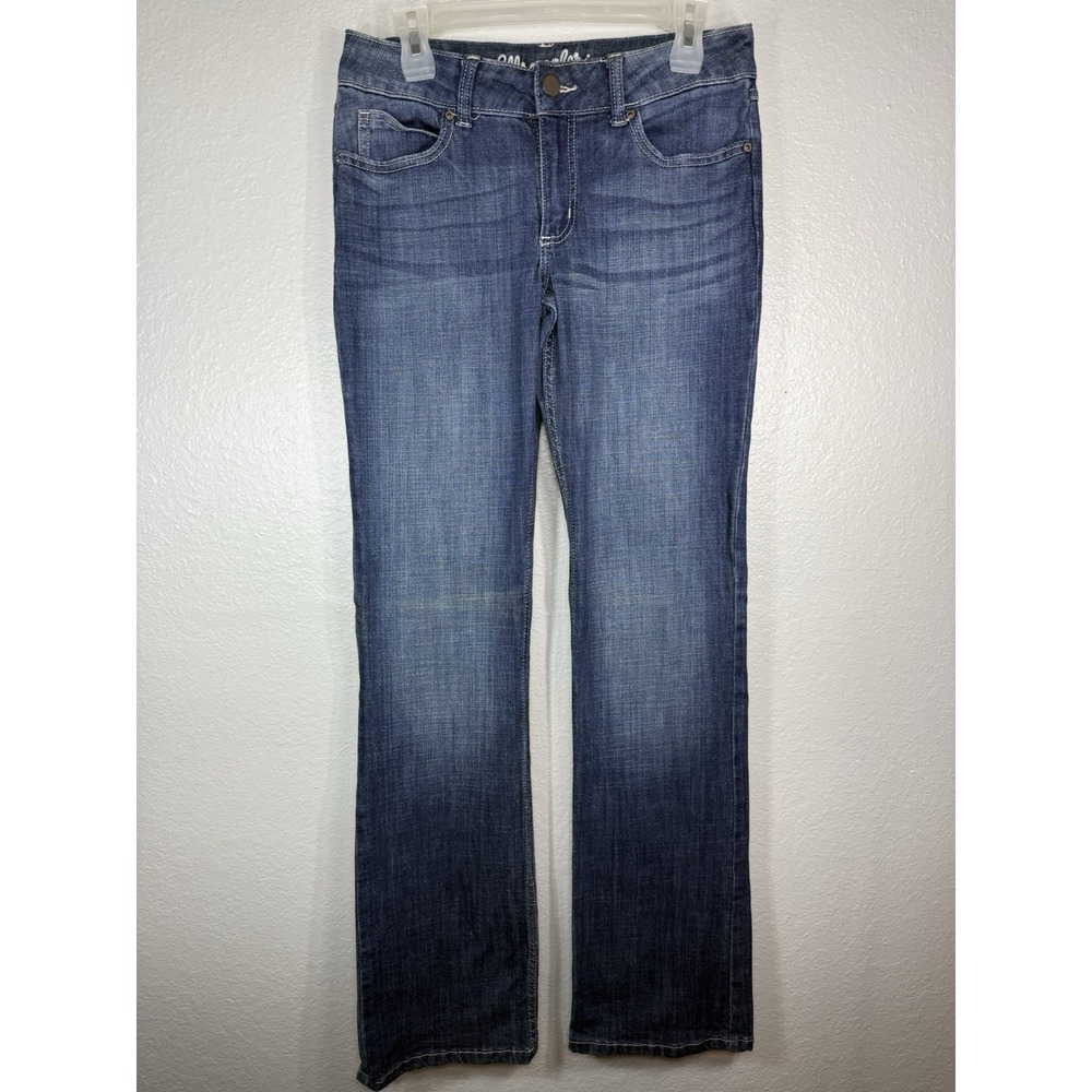 Wrangler bootcut jeans womens size 7x36 mid rise denim blue